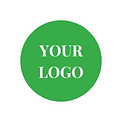 A green circle with the words YOUR LOGO in white, uppercase letters centered inside. The background is plain white.